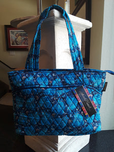 Quilted cotton medium tote