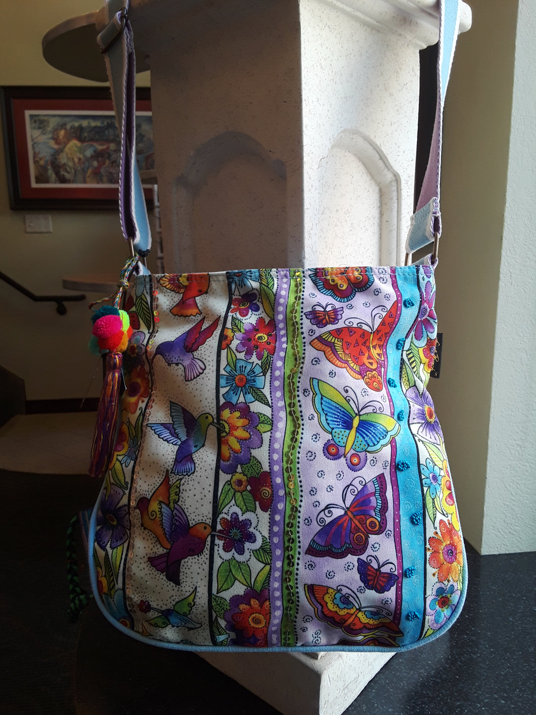 Butterfly floral crossbody